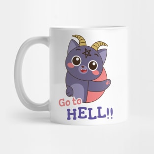 Cute Go To Hell Kitten Mug